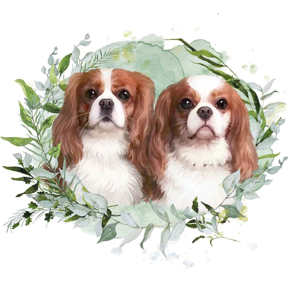 Custom Two Pet Portrait